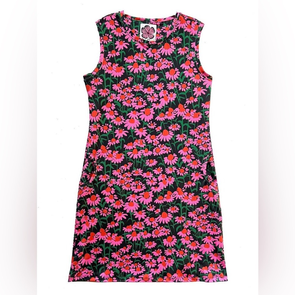 Lesley Evers Floral Sleeveless Top - Pink and Green